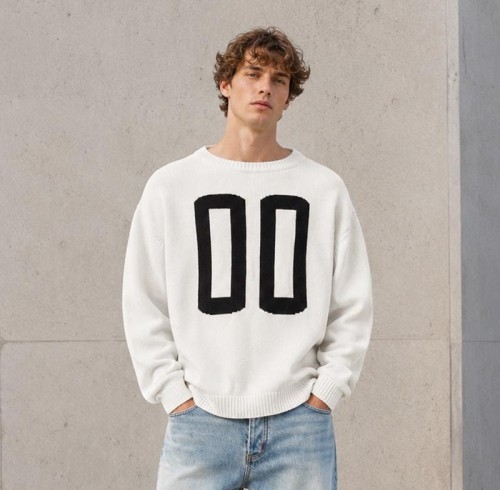 Graphic Number Custom Knit Sweater