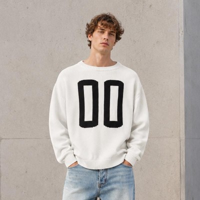 Graphic Number Custom Knit Sweater