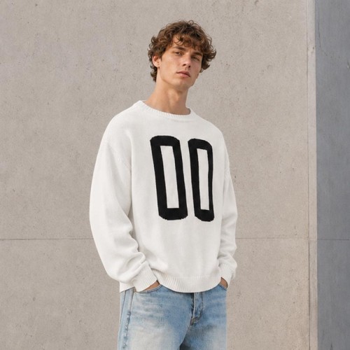 Graphic Number Custom Knit Sweater
