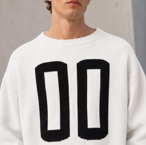 Graphic Number Custom Knit Sweater