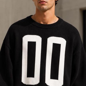 Graphic Number Custom Knit Sweater