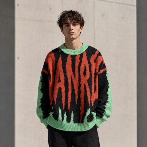Abstract Graphic Custom Knit Sweater
