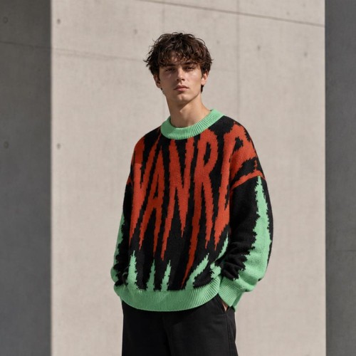 Abstract Graphic Custom Knit Sweater