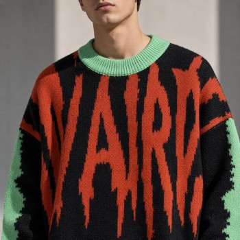 Abstract Graphic Custom Knit Sweater