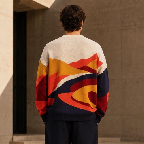 Abstract Graphic Custom Knit Sweater