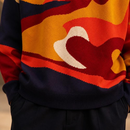 Abstract Graphic Custom Knit Sweater