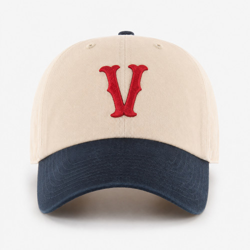 Custom Embroidered Baseball Cap with Navy Contrast Brim