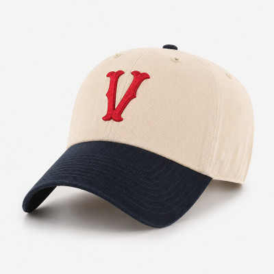 Custom Embroidered Baseball Cap with Navy Contrast Brim