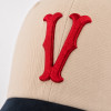 Custom Embroidered Baseball Cap with Navy Contrast Brim