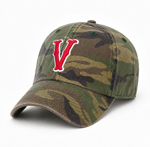 Custom Camo Baseball Cap with Raised Embroidery