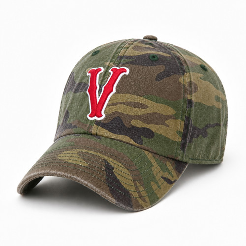 Custom Camo Baseball Cap with Raised Embroidery