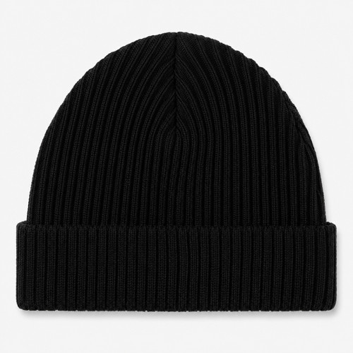 Custom Knit Beanie with Ribbed Cuff Label