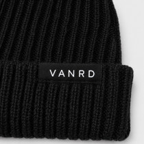 Custom Knit Beanie with Ribbed Cuff Label