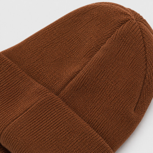 Custom Knit Beanie with Logo Patch for Private Label