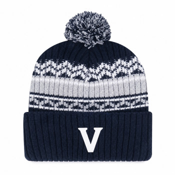 Custom Pom Pom Beanie with Jacquard Knit Pattern