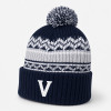 Custom Pom Pom Beanie with Jacquard Knit Pattern