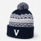 Custom Pom Pom Beanie with Jacquard Knit Pattern