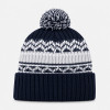 Custom Pom Pom Beanie with Jacquard Knit Pattern
