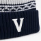 Custom Pom Pom Beanie with Jacquard Knit Pattern