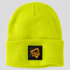 Custom Knit Beanie with Neon Logo Patch