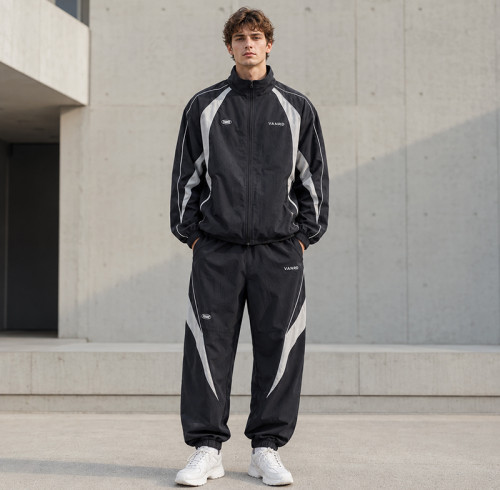 Custom Nylon Tracksuit Set Private Label Manufacturer