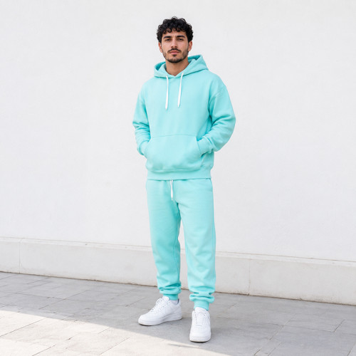 Custom Fleece Hoodie Tracksuit Set Private Label Manufacturer