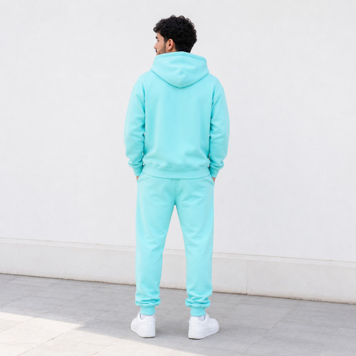 Custom Fleece Hoodie Tracksuit Set Private Label Manufacturer