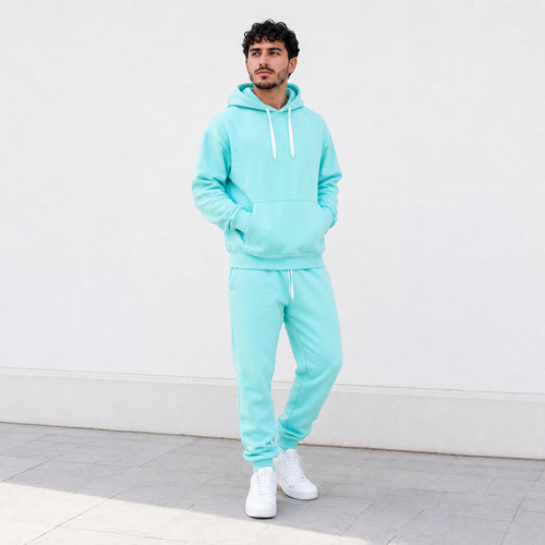 Custom Fleece Hoodie Tracksuit Set Private Label Manufacturer