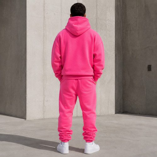 Custom Fleece Hoodie Tracksuit Set Private Label Manufacturer