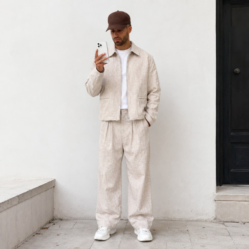 Custom Tracksuit Set with Tonal Jacquard Texture