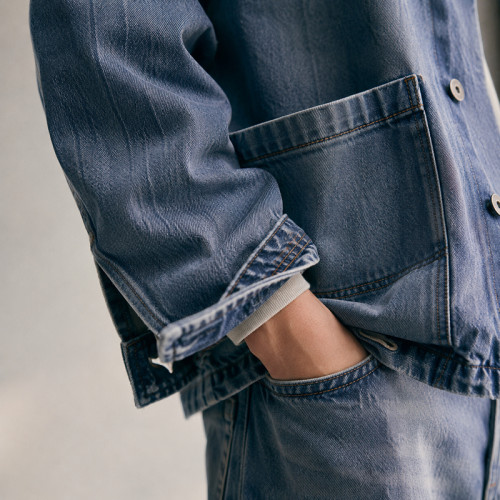 Custom Denim Jacket Jeans Set Private Label Manufacturer