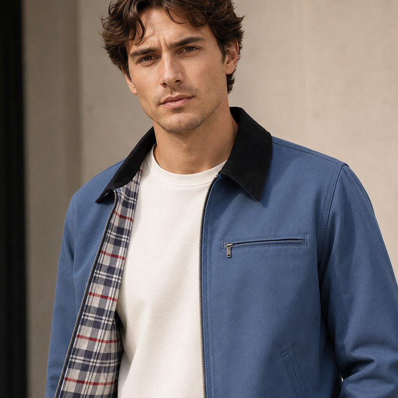 Green retro jacket model display