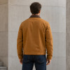 Custom Work Jacket with Contrast Collar for Private Label