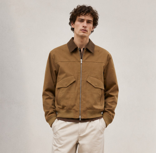 Custom Work Jacket with Ribbed Hem for Brands