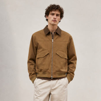 Custom Work Jacket with Ribbed Hem for Brands