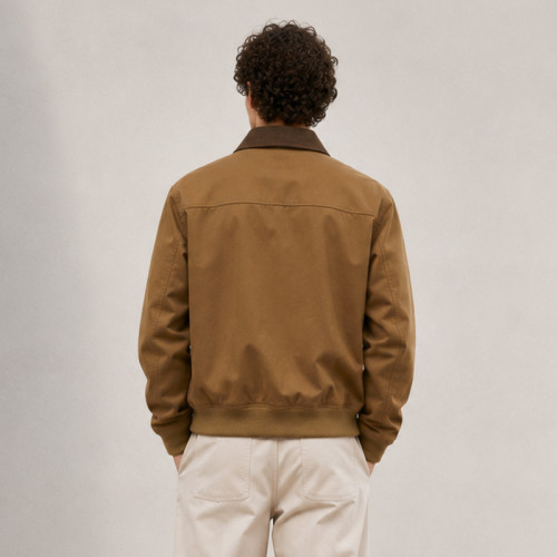 Custom Work Jacket with Ribbed Hem for Brands