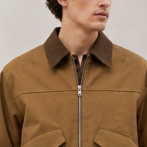 Custom Work Jacket with Ribbed Hem for Brands