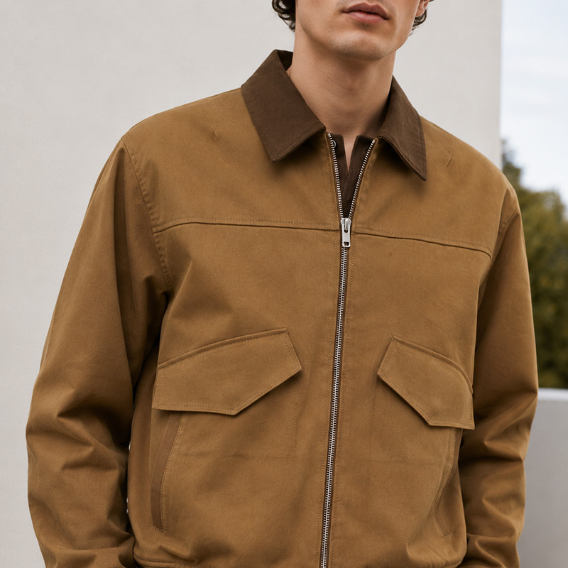 Green retro jacket model display