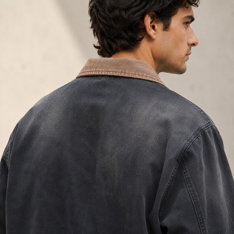 Green retro jacket model display