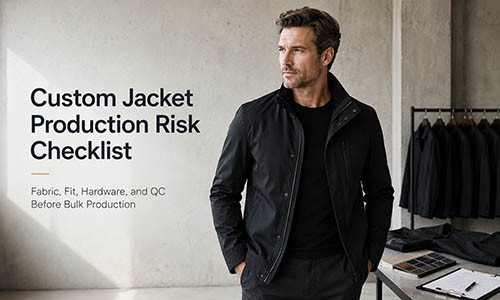 Custom Jacket Manufacturing Risk Checklist: Fabric, Fit, Hardware, and QC Before Bulk Production
