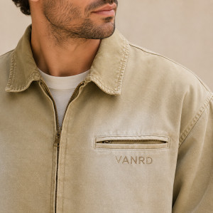 Custom Work Jacket with Washed Finish for Private Label