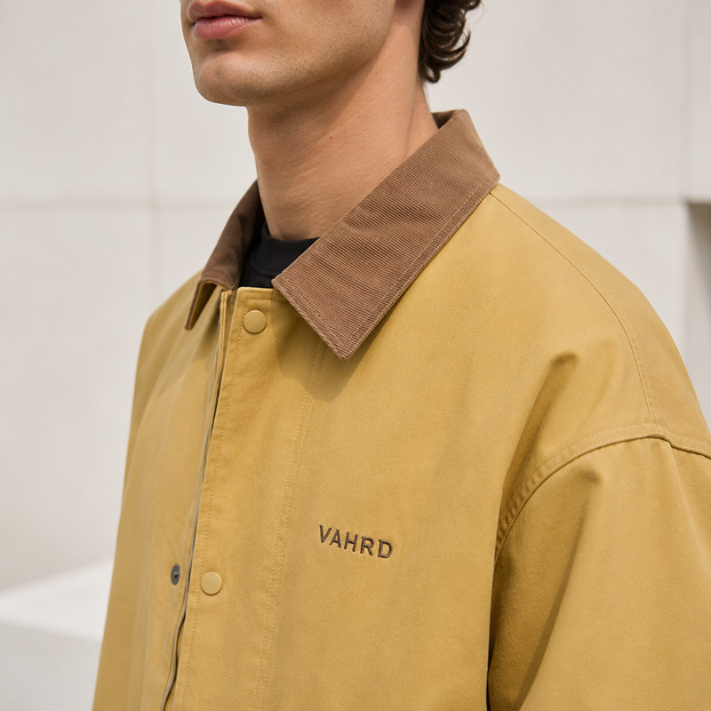 Green retro jacket model display
