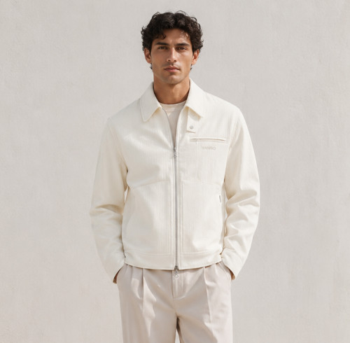 Custom Jacket with Chest Zip Pocket for Private Label