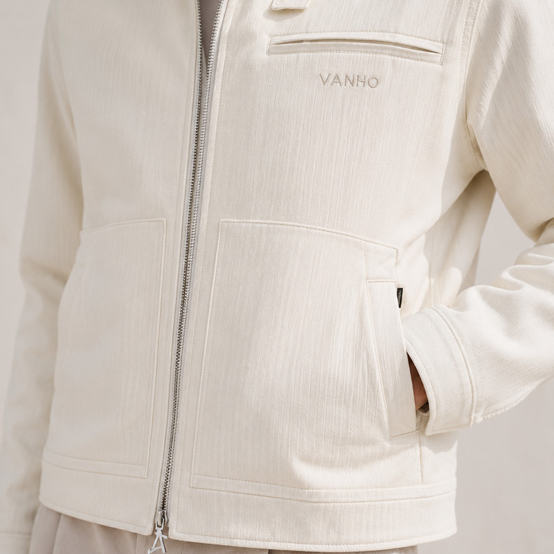 Green retro jacket model display