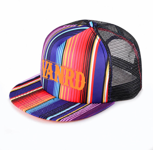Custom Printed Trucker Hat With Mesh Back Snapback