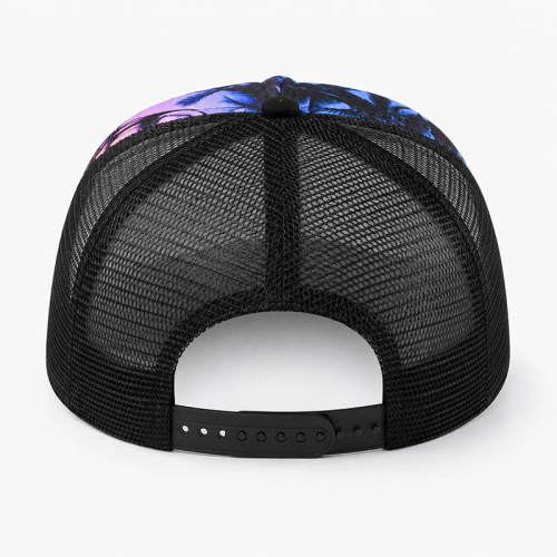 Custom Printed Trucker Hat With Mesh Back Snapback