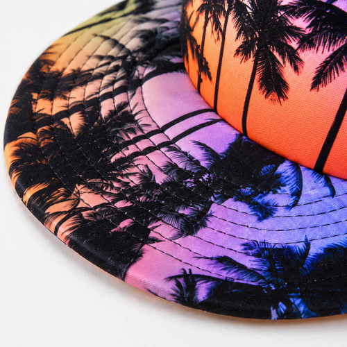 Custom Printed Trucker Hat With Mesh Back Snapback