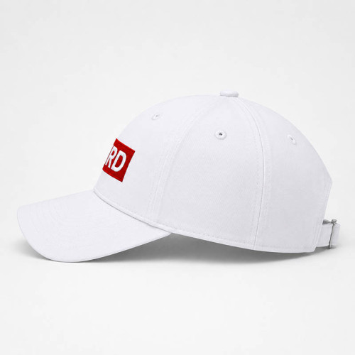 Custom Embroidered Baseball Cap With Red Logo Patch