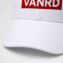 Custom Embroidered Baseball Cap With Red Logo Patch