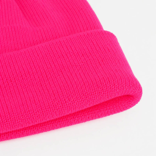 Custom Knit Beanie with Neon Logo Patch